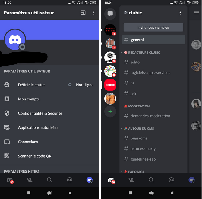 Discord est parfait pour échanger pour le perso comme le pro ! © Clubic