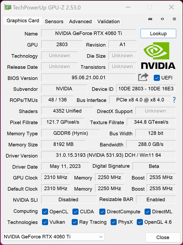 Avant de conclure cet état des lieux avec GPU-Z © Nerces pour Clubic