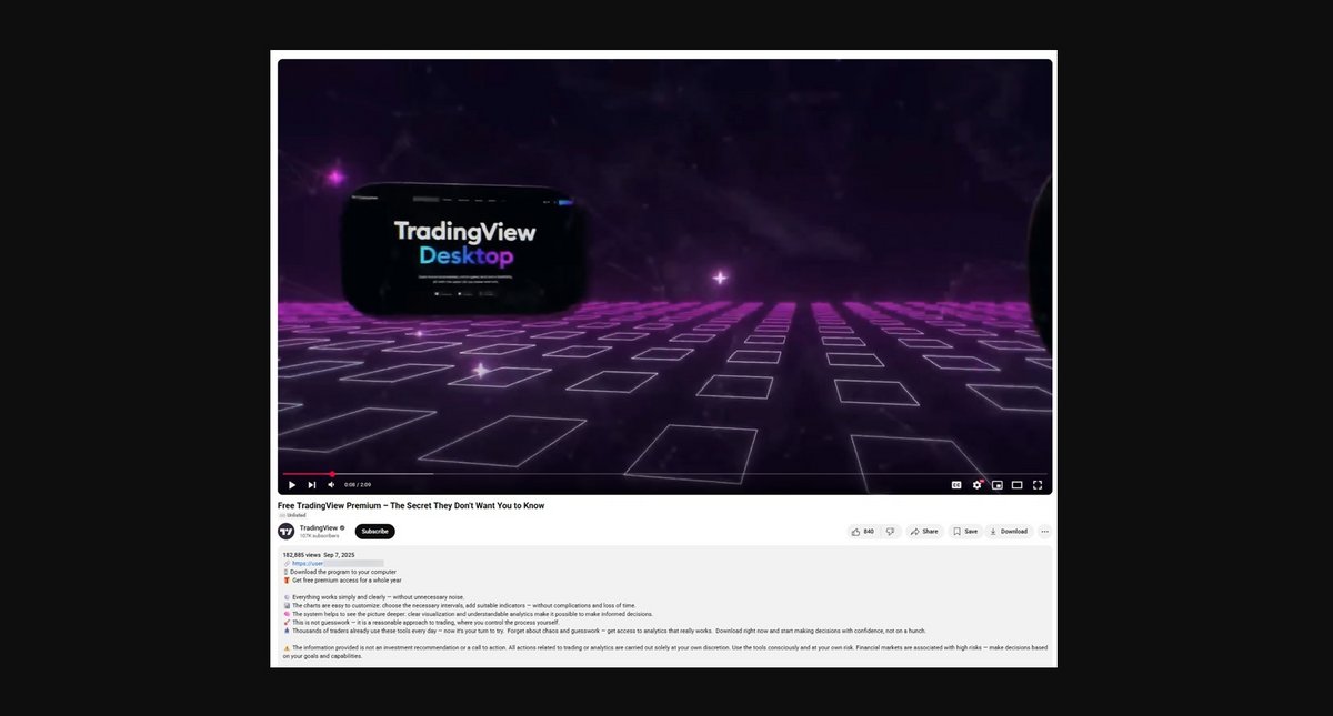 Exemple de vidéo YouTube piégée © Bitdefender x Clubic