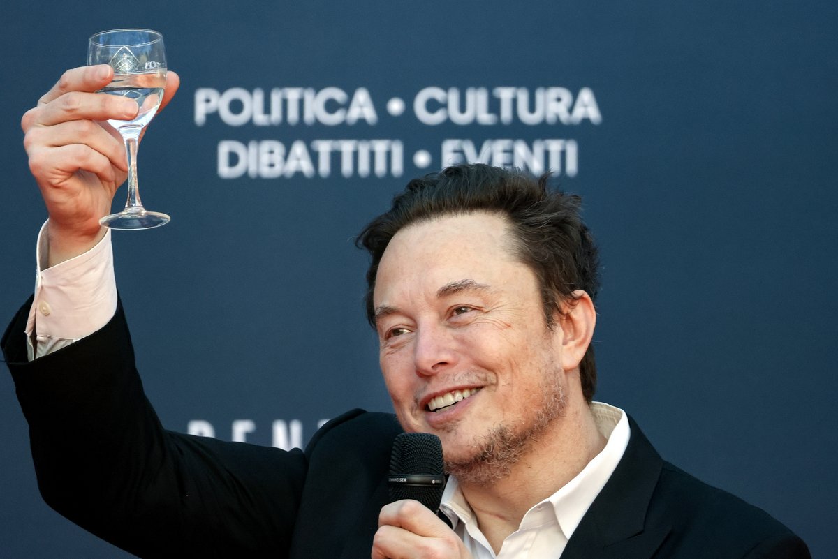 Elon Musk à Rome, en décembre 2023 © Alessia Pierdomenico / Shutterstock