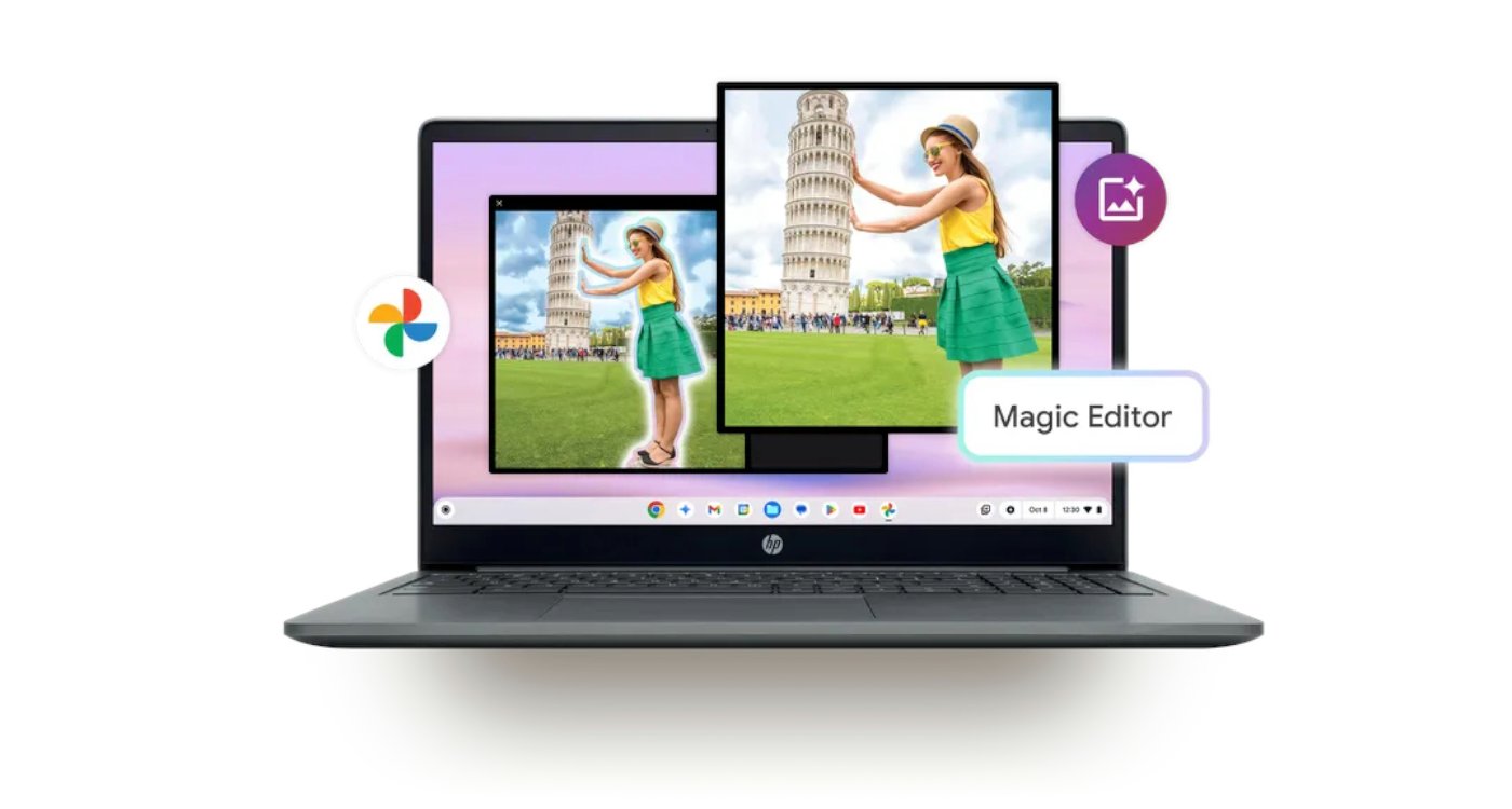 Le Chromebook Plus est riche de toujours plus de fonctionnalités dopées à l'IA  © Google 