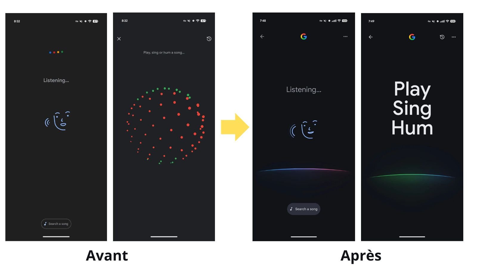 Android MAJ Recherche Vocale