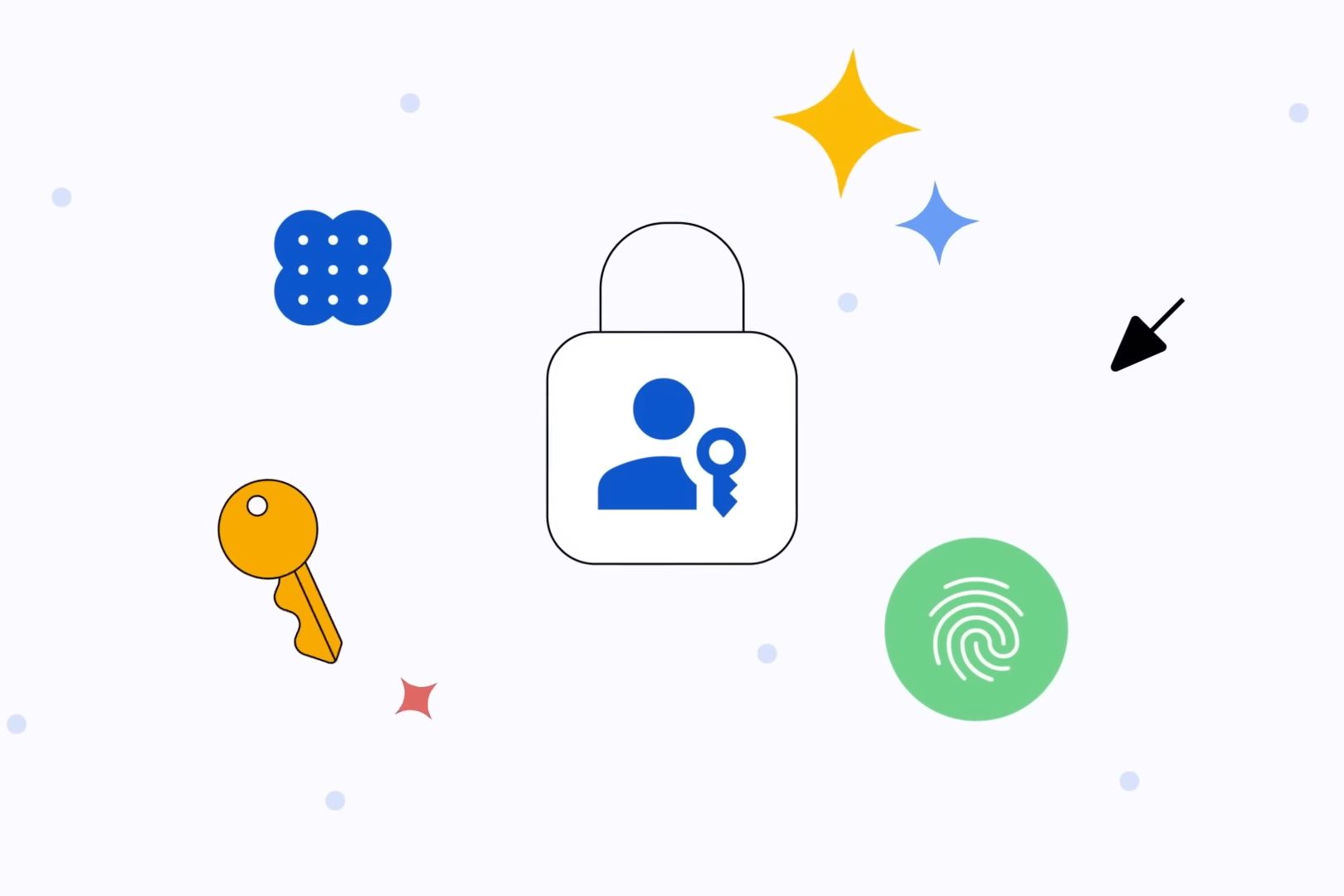 Une illustration pour les passkeys, signée Google. © Google