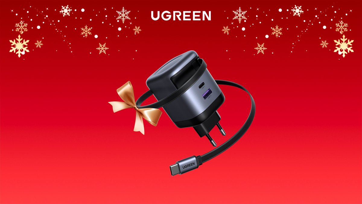 Compact et pratique, le Nexode 65 W recharge trois appareils à la fois grâce à ses ports et son câble USB-C rétractable ultra-résistant. ©UGREEN