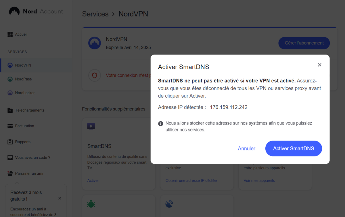 NordVPN - Configurer Smart DNS