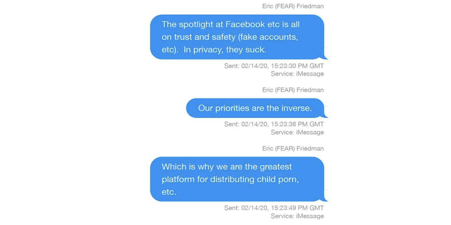 Les messages d'Eric Friedman en disent long sur les pratiques d'Apple. © The Verge