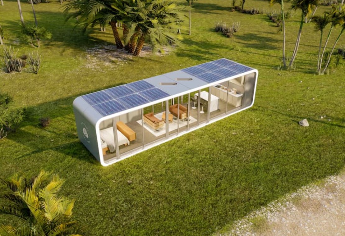 Des habitats solaires et modulaires envisagés sur l'île Satoshi - © Satoshi Island