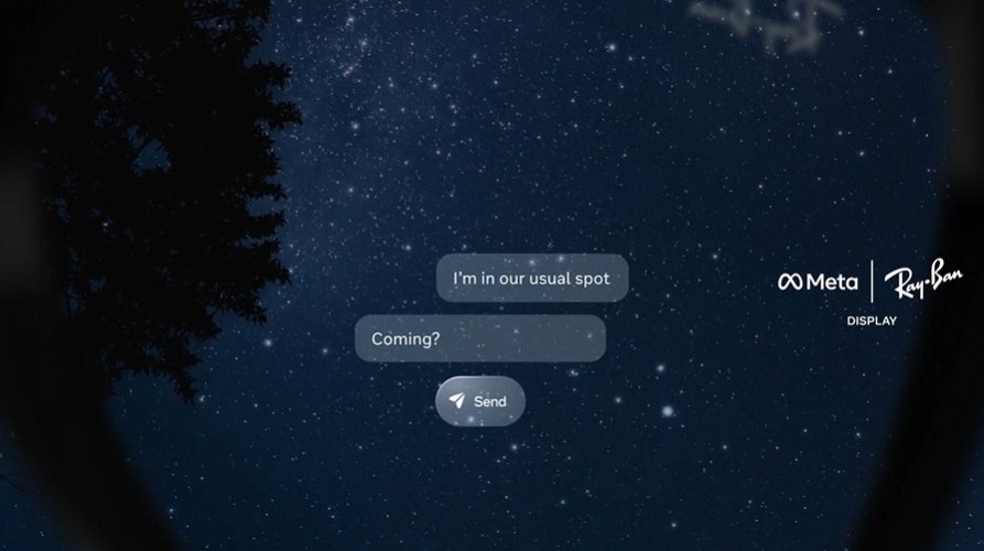 Les messages et autres notifications s'afficheront sur l'écran © Meta