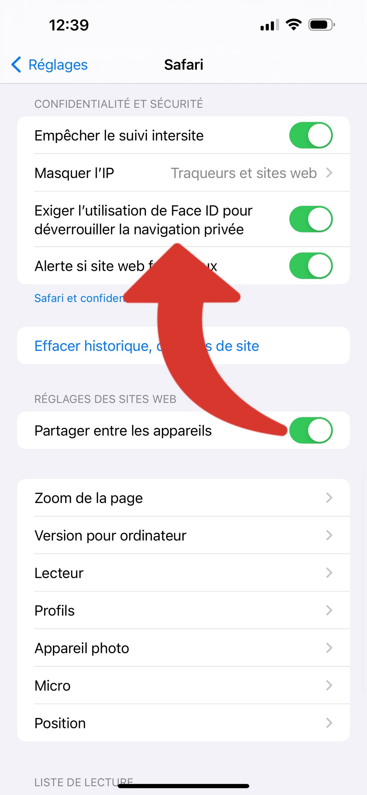 iOS 17 Safari Navigation Privee