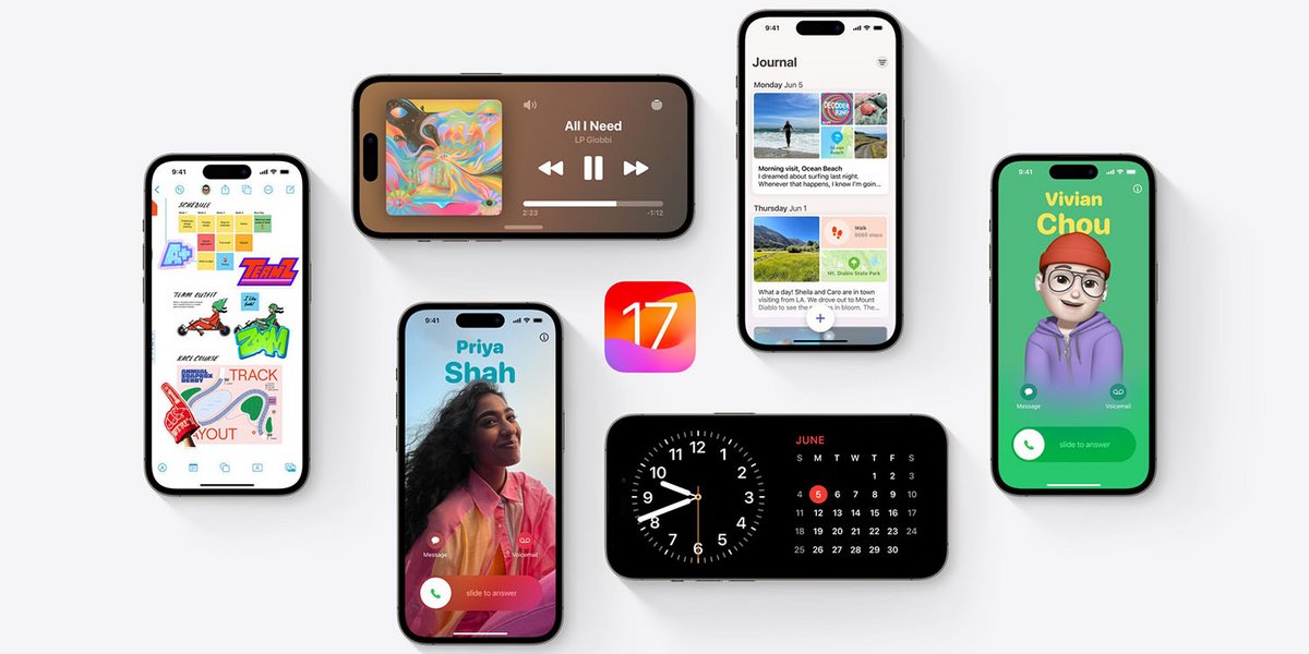 Le nouvel iOS 17 est compatible avec de nombreux iPhone, y compris les Xr, Xs et Xs Max © Apple