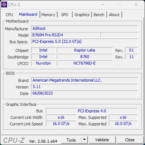 ASRock B760M Pro RS-D4