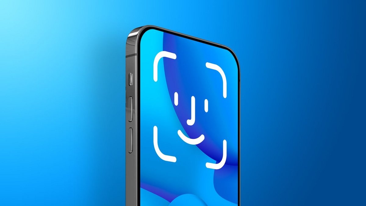 Un concept d'iPhone avec Face ID sous l'écran. © Macrumors