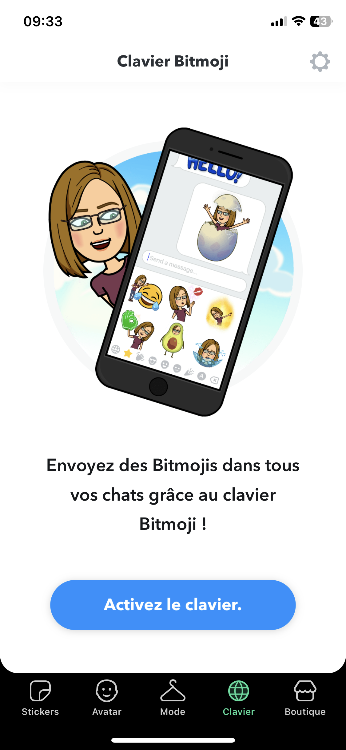 Bitmoji - clavier