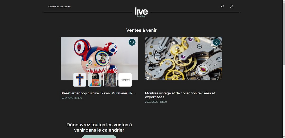 © Capture d'écran de la plateforme Live by eBay