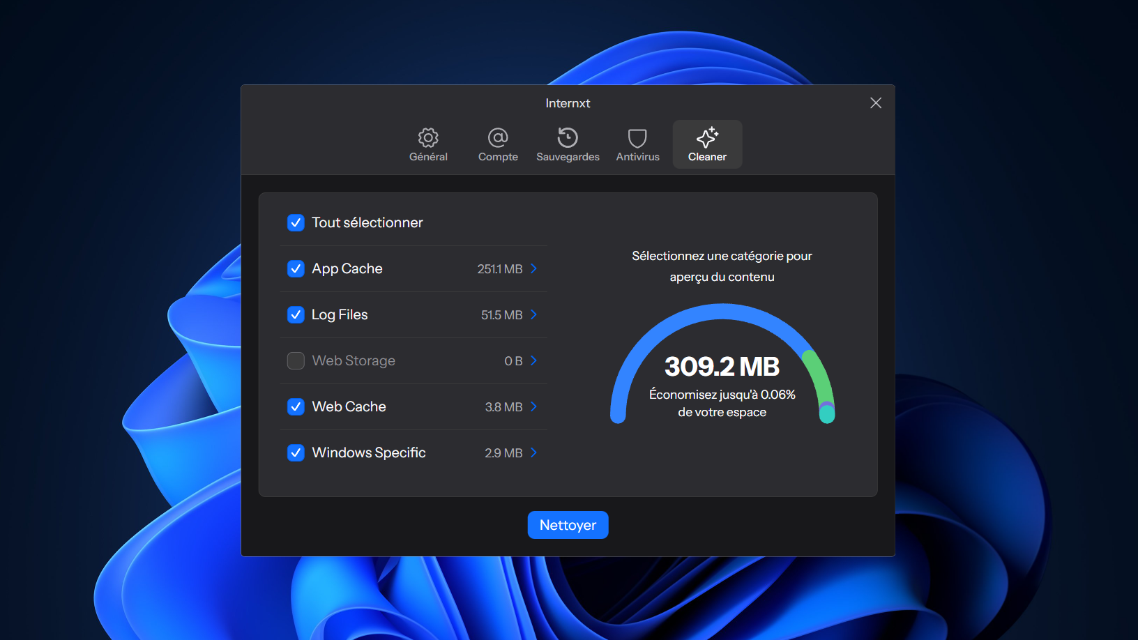 Notre avis sur Internxt Cleaner. © Clubic