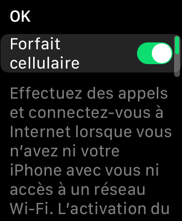 Apple Watch Forfait cellulaire