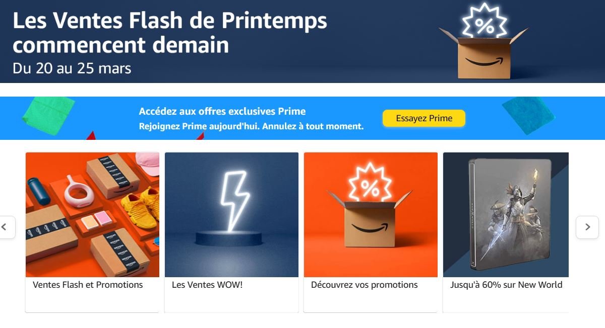 Seules les Ventes WOW! sont réservées aux membres Prime. © Amazon