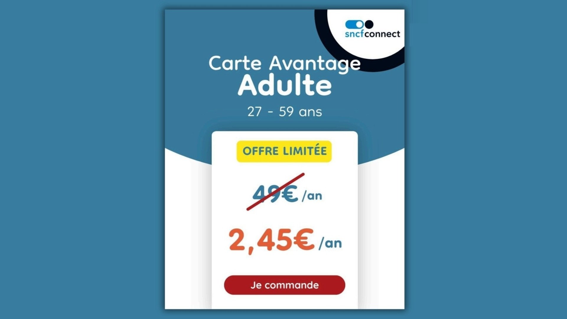 La carte Avantage SNCF à 2,45 euros circule en ce moment sur les réseaux sociaux, et c'est un piège. © Cybermalveillance.gouv.fr