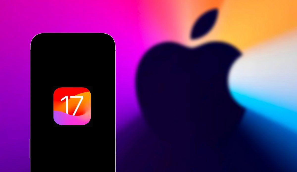 Le logo d'iOS 17. © DANIEL CONSTANTE / Shutterstock