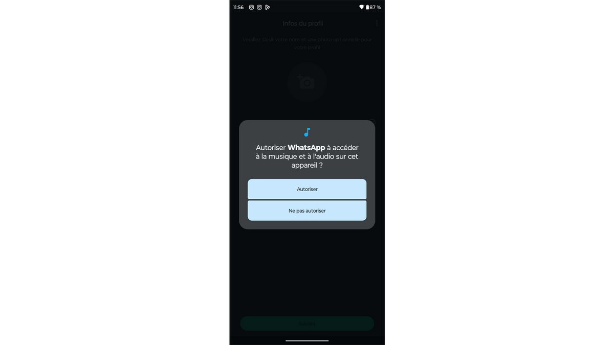 Autorisez ou non l'accès à vos musiques et audios © Axel Reghis pour Clubic