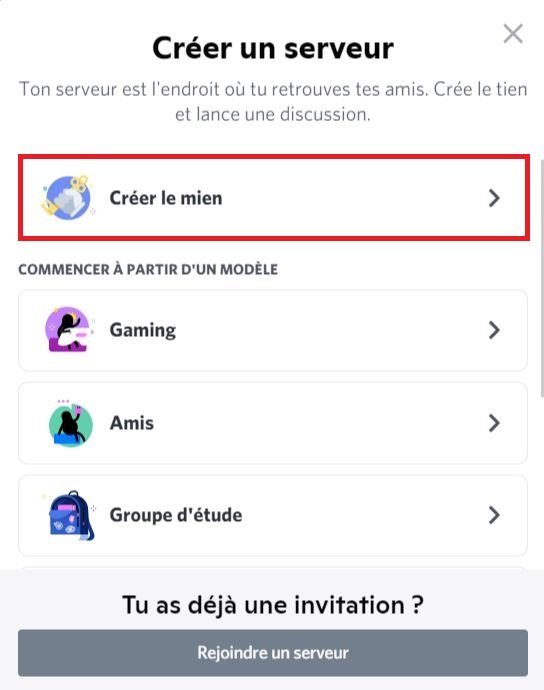 discord créer serveur 2