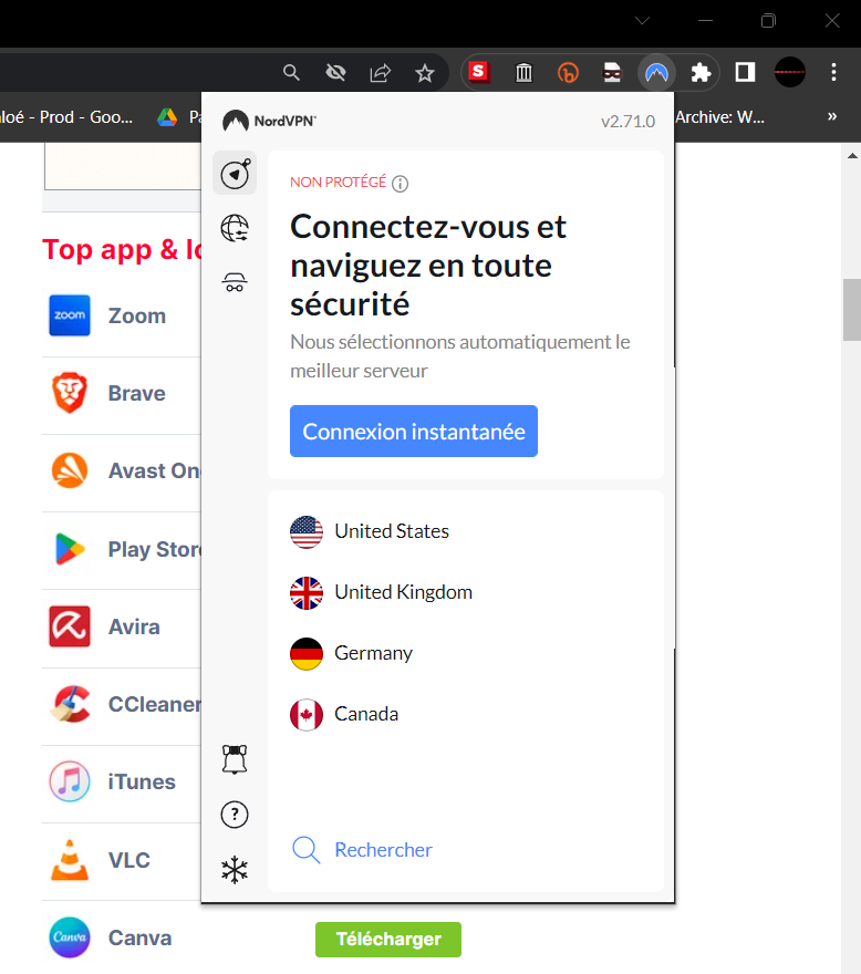 NordVPN - Chrome