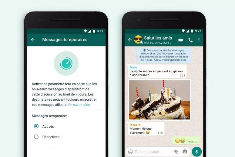 WhatsApp Messages Temporaires