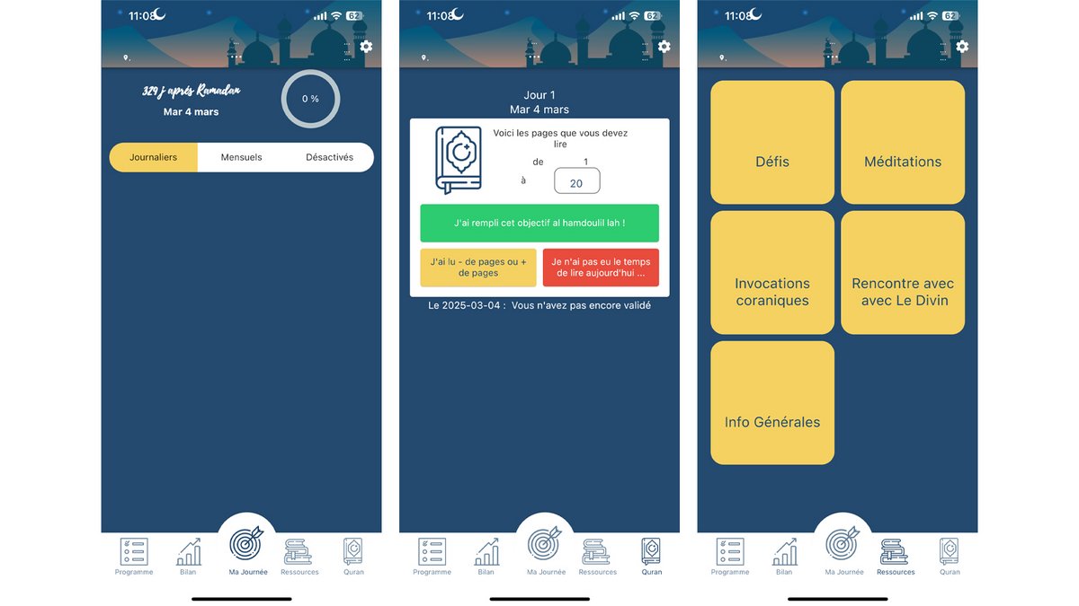 Objectif Ramadan, une application pour vous aider à organiser votre jeûne et à rester motivé © Objectif Ramadan