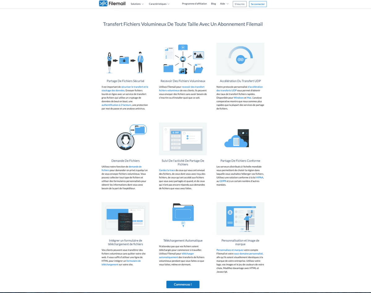 Utiliser Filemail - Les avantages