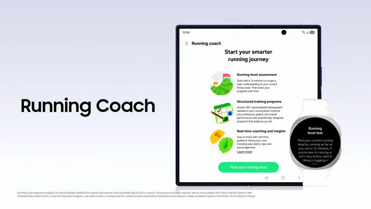 Un nouveau coach de course pour vous aider à compléter vos objectifs © Samsung