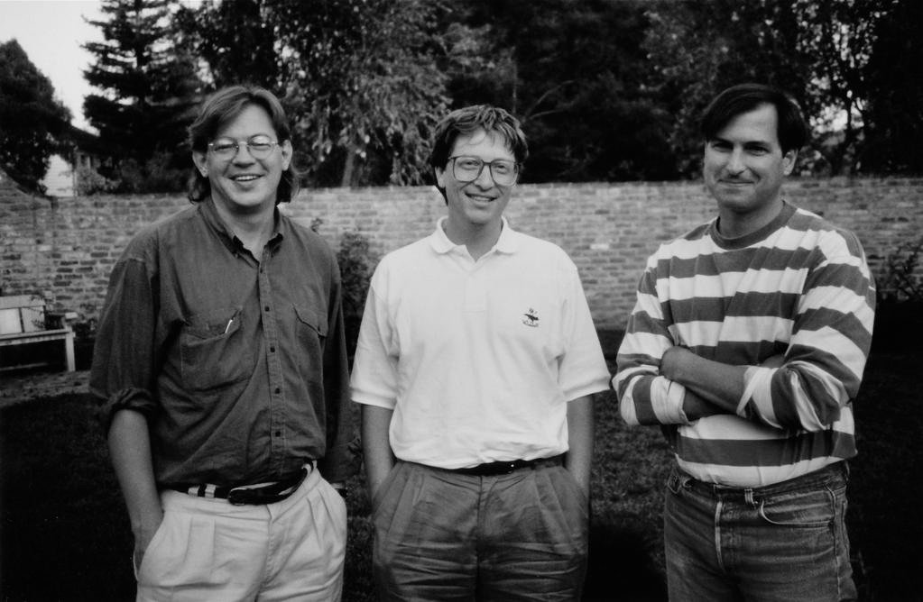 Steve Jobs, Bill Gates et le journaliste Brent Schlender. © Brent Schlender