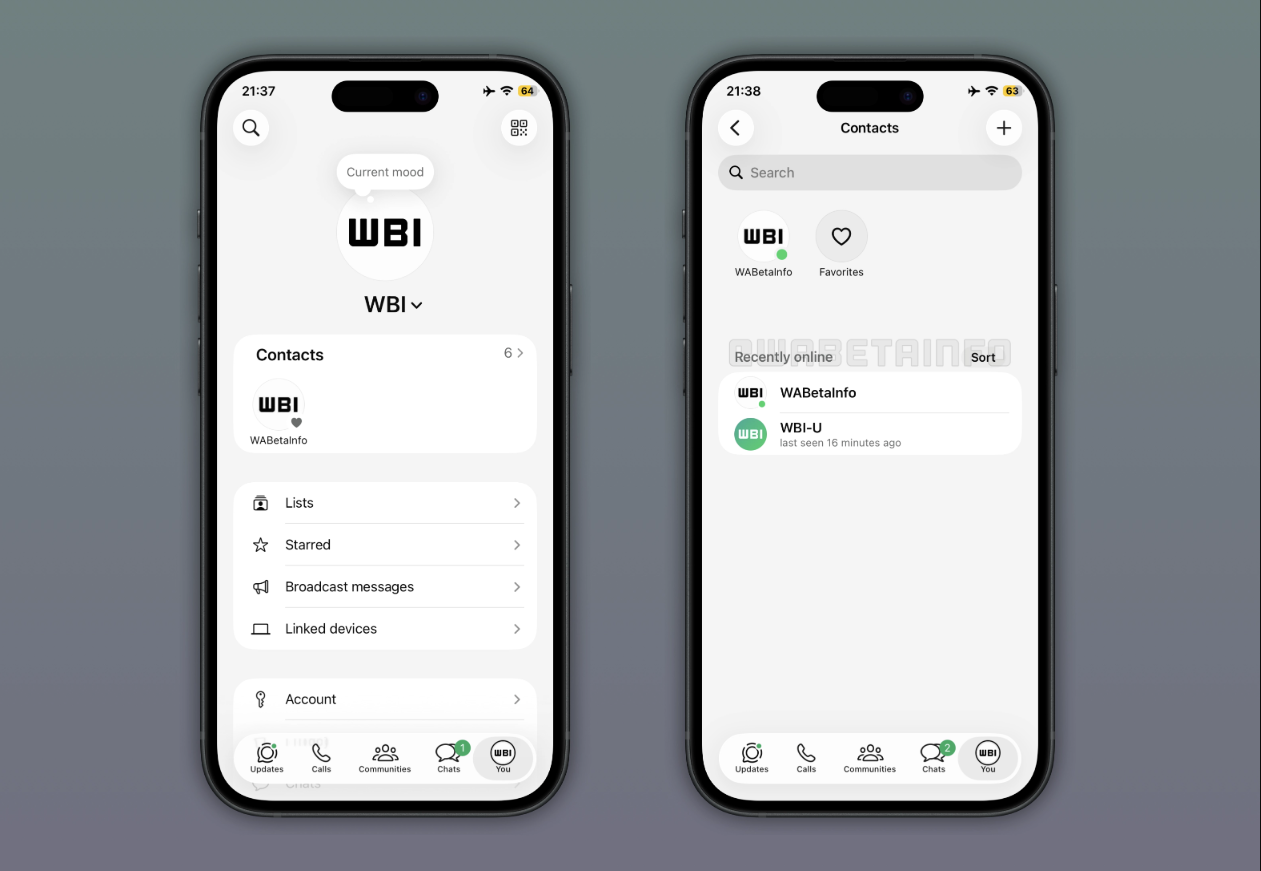 La nouvelle interface en image, accessible depuis les paramètres de l'application. © WABetaInfo
