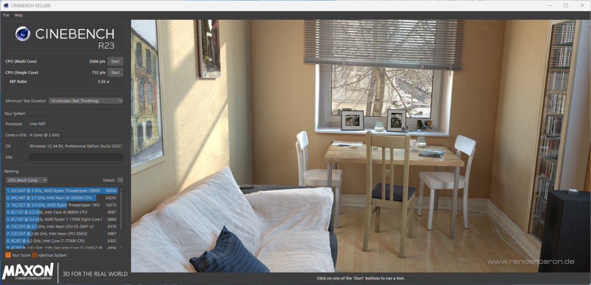 Performances relevées sur Cinebench R23. ©Nerces pour Clubic
