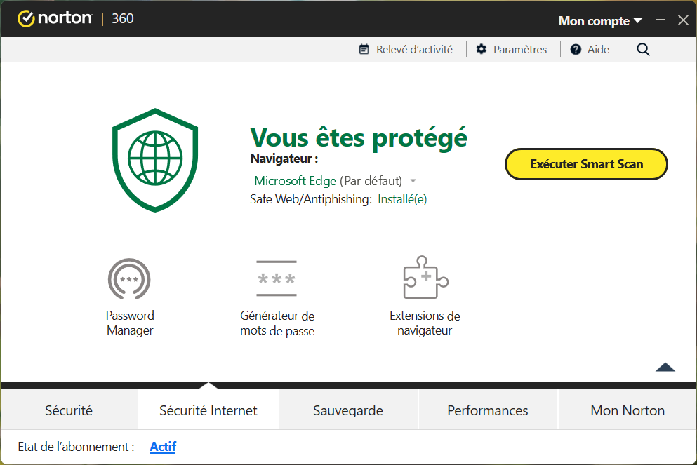 Norton 360 - Sécurité Internet