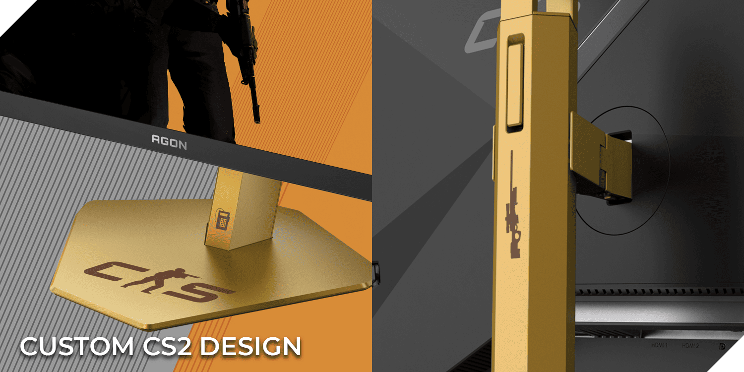 Le partenariat avec CS2 est visible de part et d'autres de l'écran - ©AOC