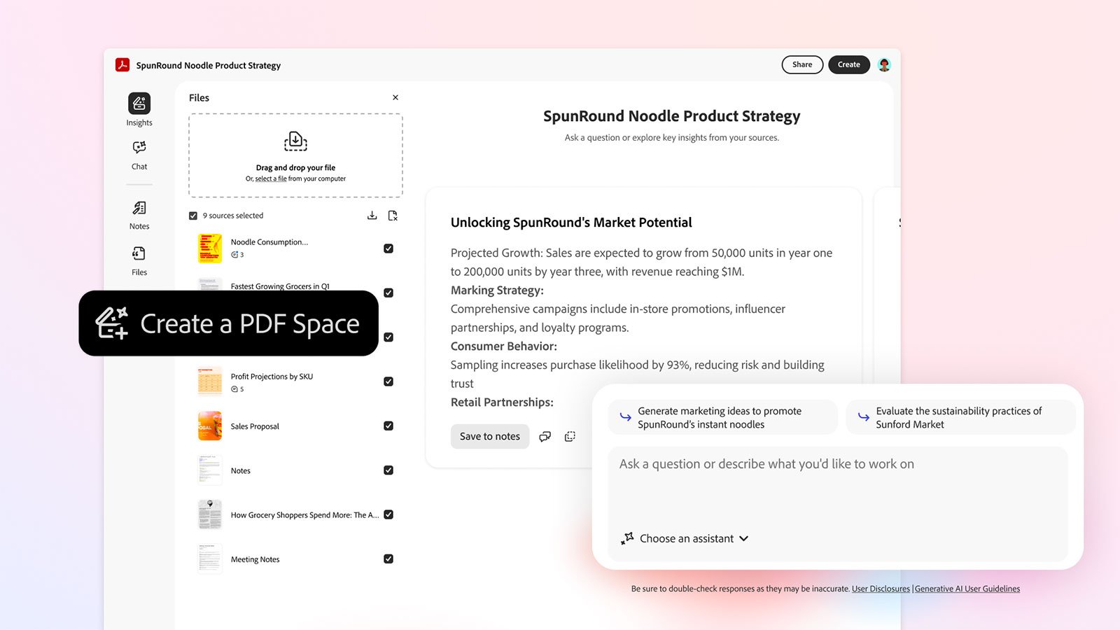 Acrobat Studio combine IA et création visuelle : une app qui résume vos documents en un clin d’œil ©Adobe