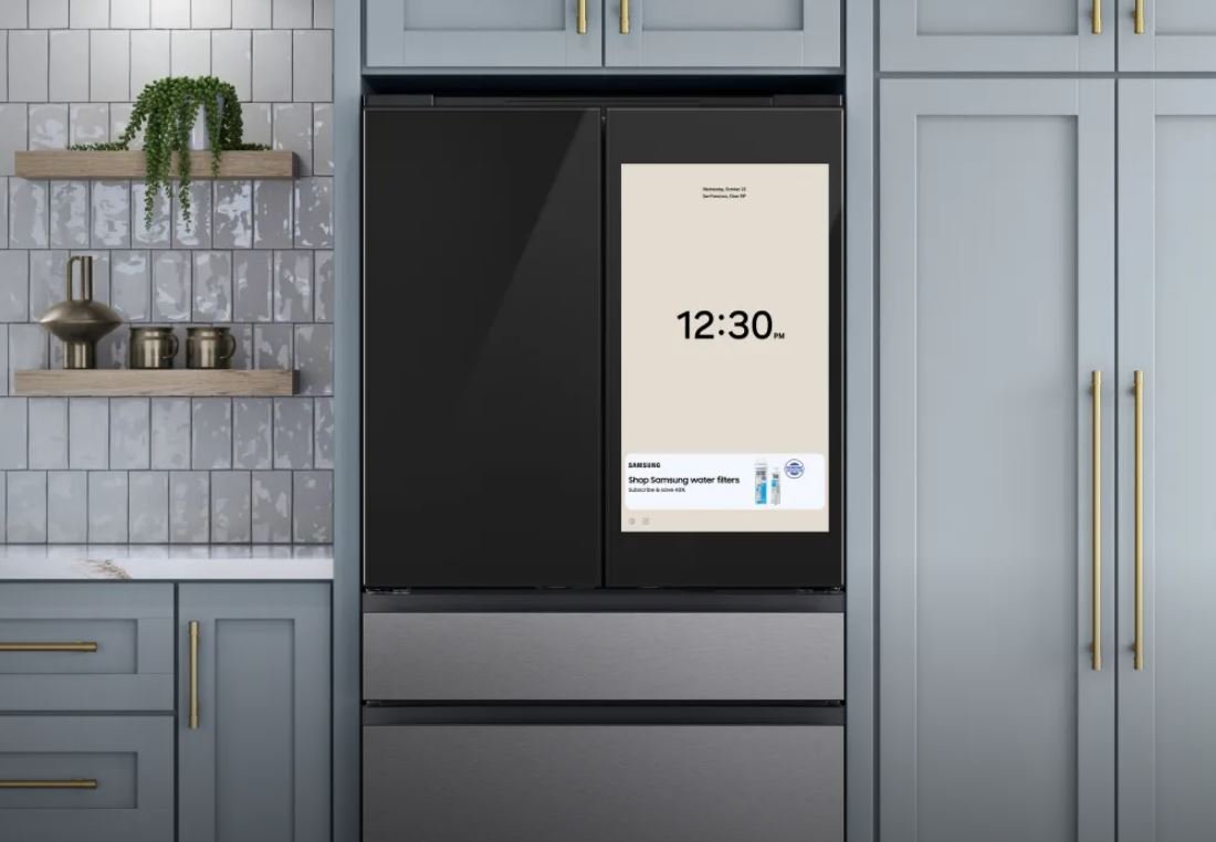 Comment vont s'afficher les publicités sur les frigos Samsung. ©Samsung