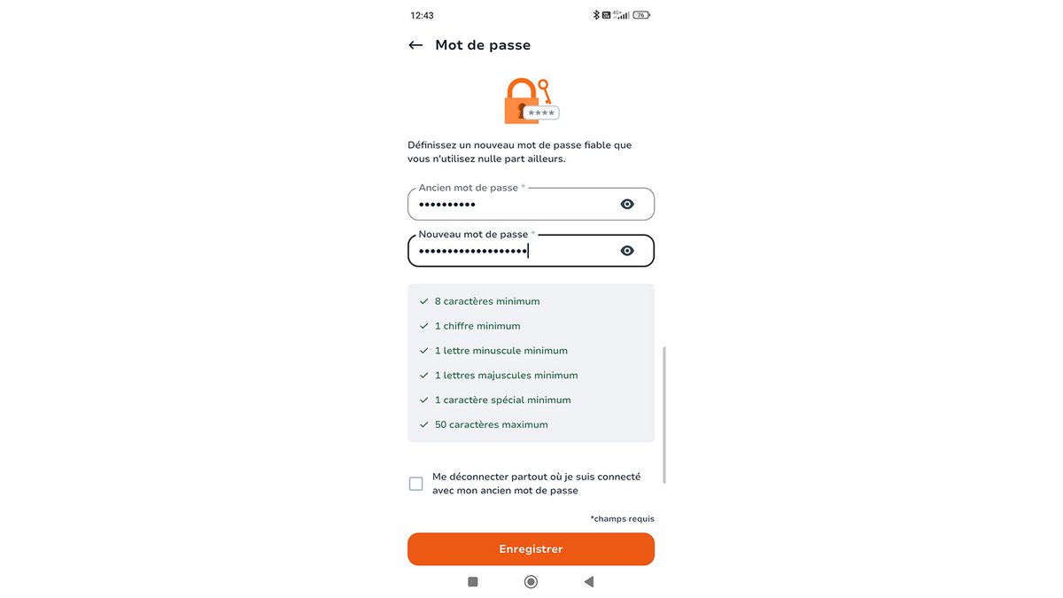 Leboncoin sur Android : changement de mot de passe © Pascale Duc pour Clubic