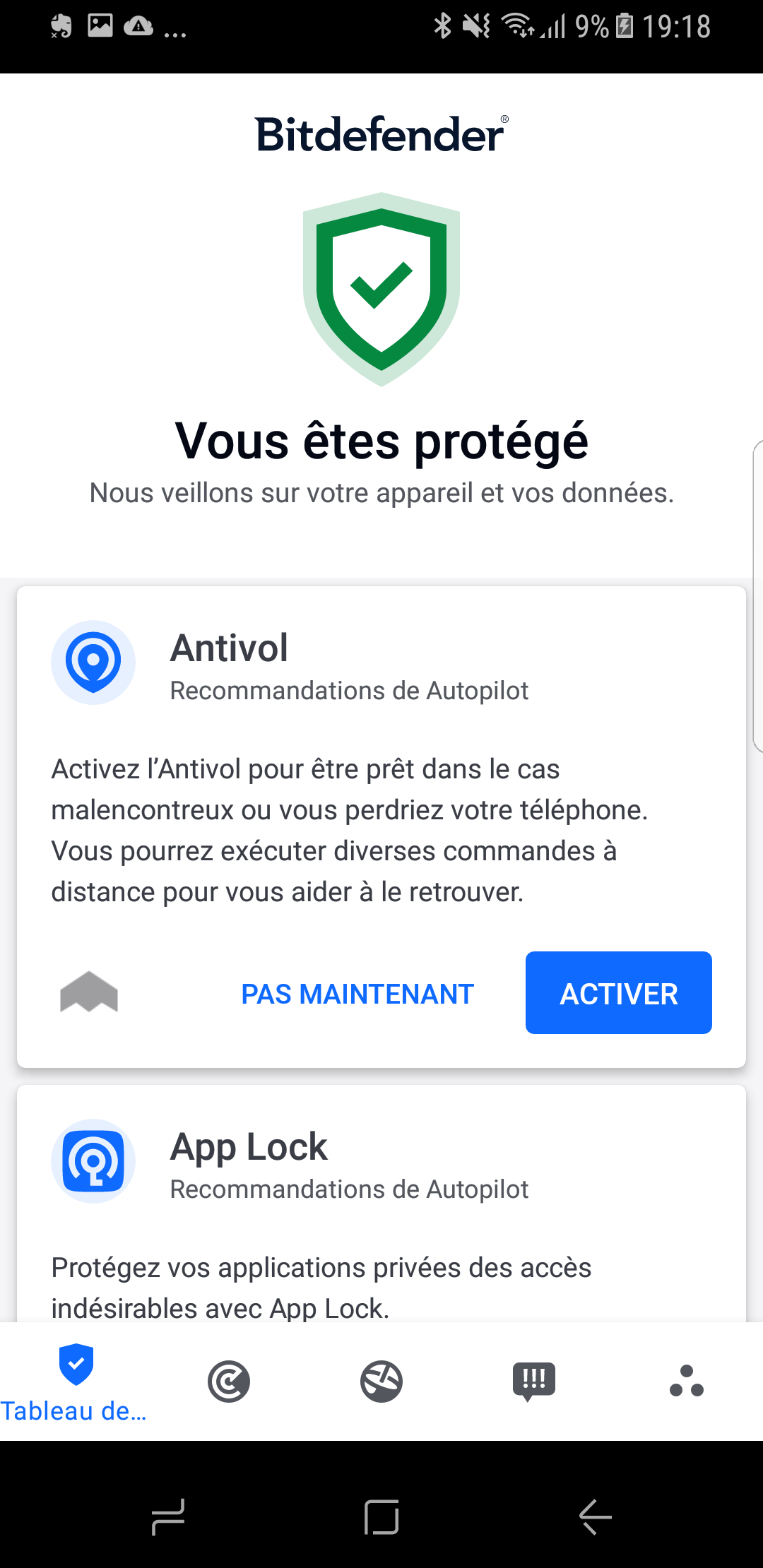 Bitdefender sur Android