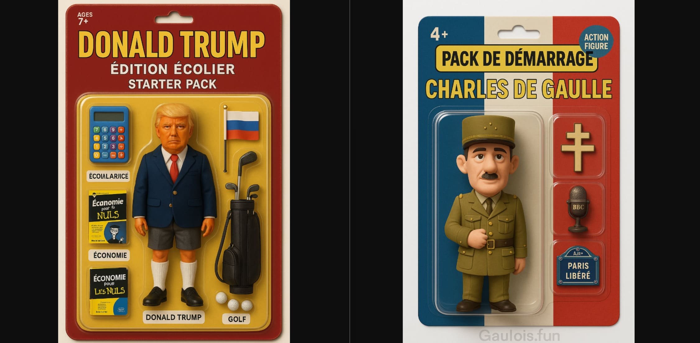 Voici Donald Trump et Charles de Gaulle. © Créés par des internautes sur ChatGPT