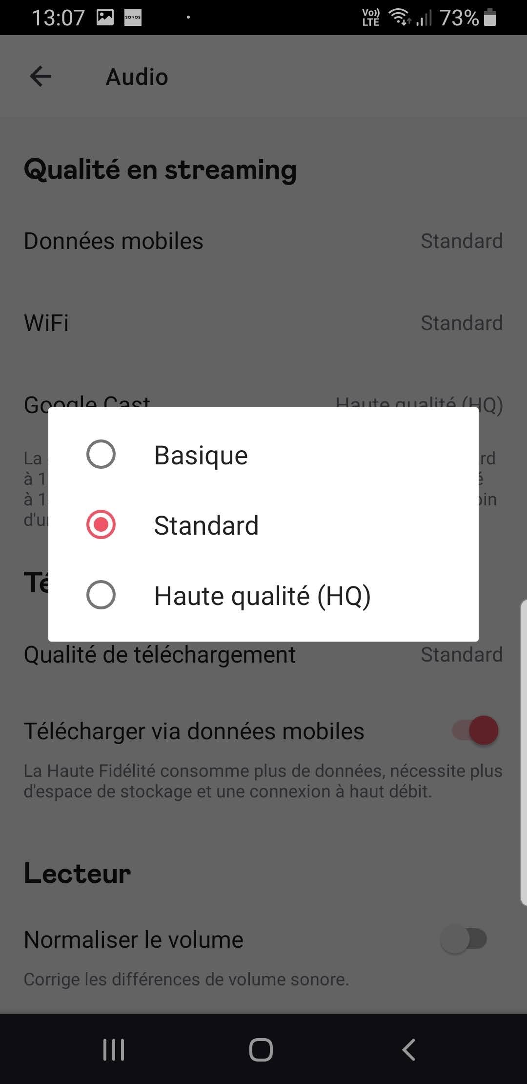 Qualité Audio Deezer