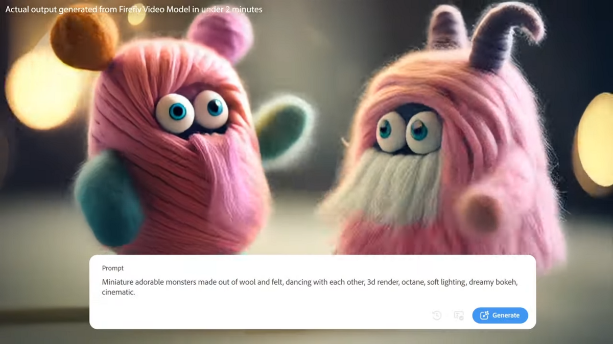 Adobe va doter Firefly d'un outil de génération vidéo © Adobe