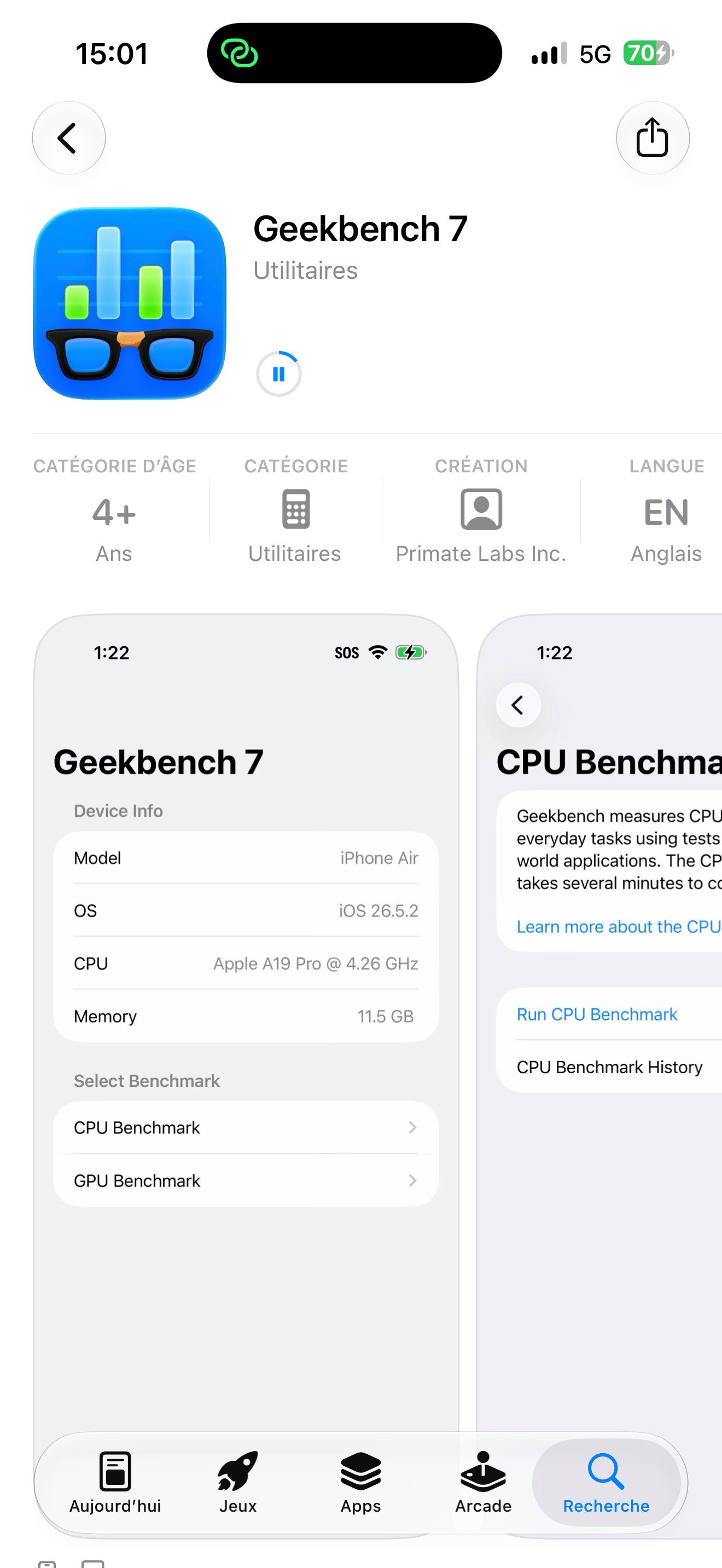 L'application est disponible sur iPhone. ©Clubic