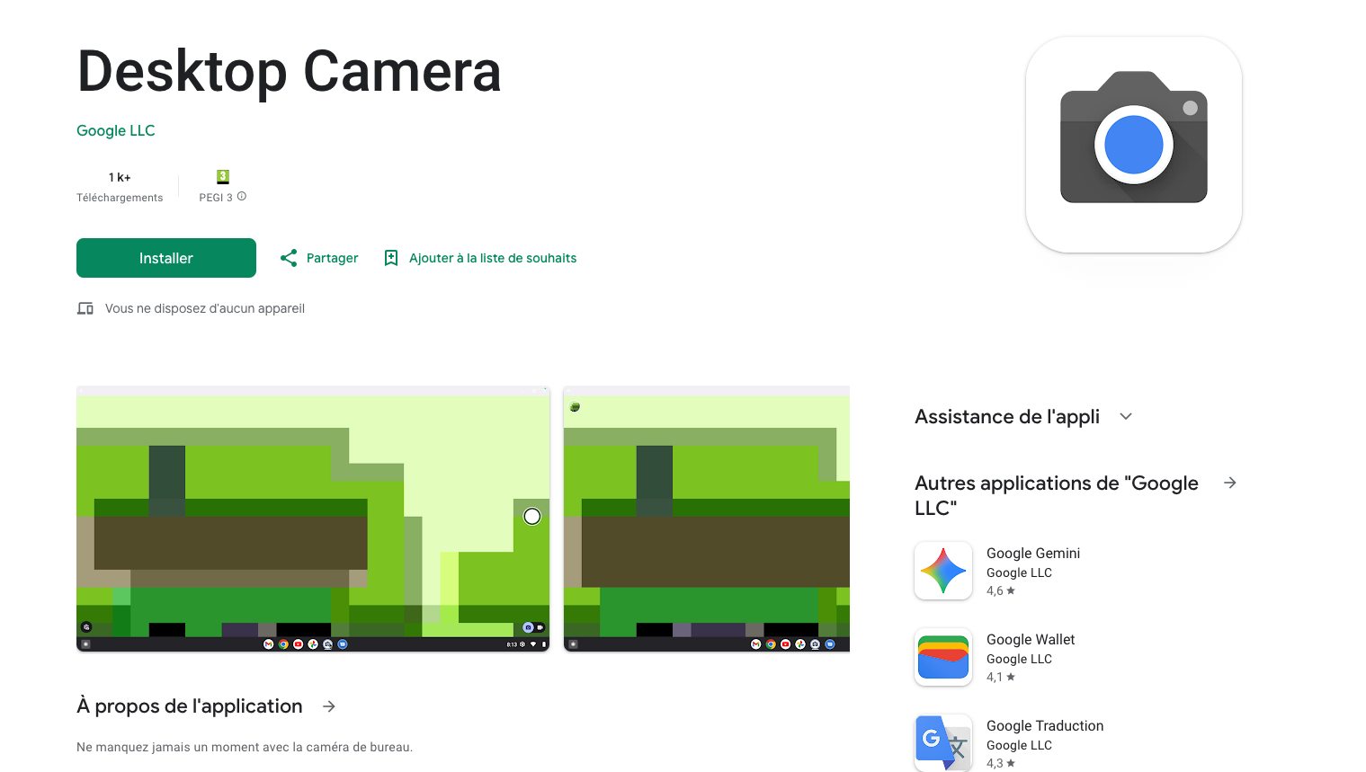Google sort - un peu en avance - une première app pour ses PC Android