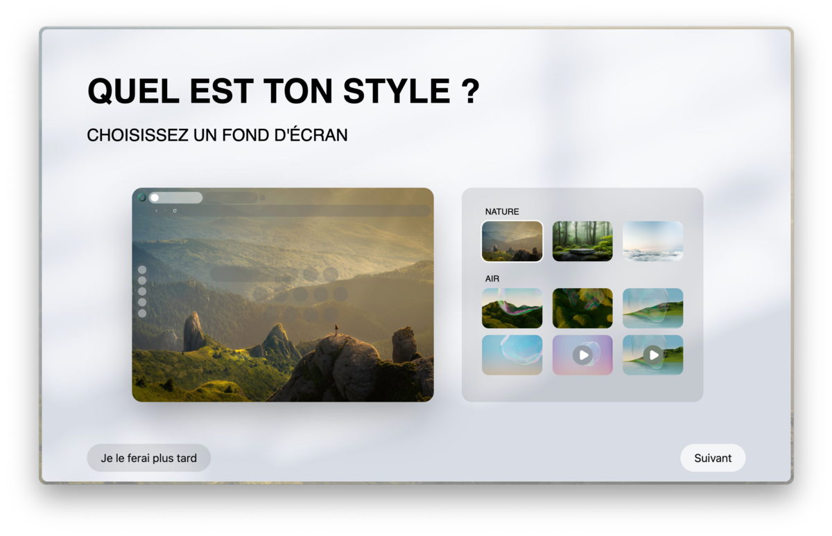 Opera Air - Une interface tout en transparence