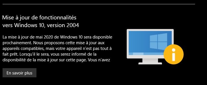 À moins d'avoir une Surface, peu de chance pour le moment de profiter la MAJ 2004