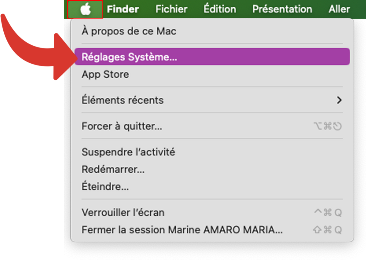 Ouvrir les Réglages Système sur Mac © Clubic