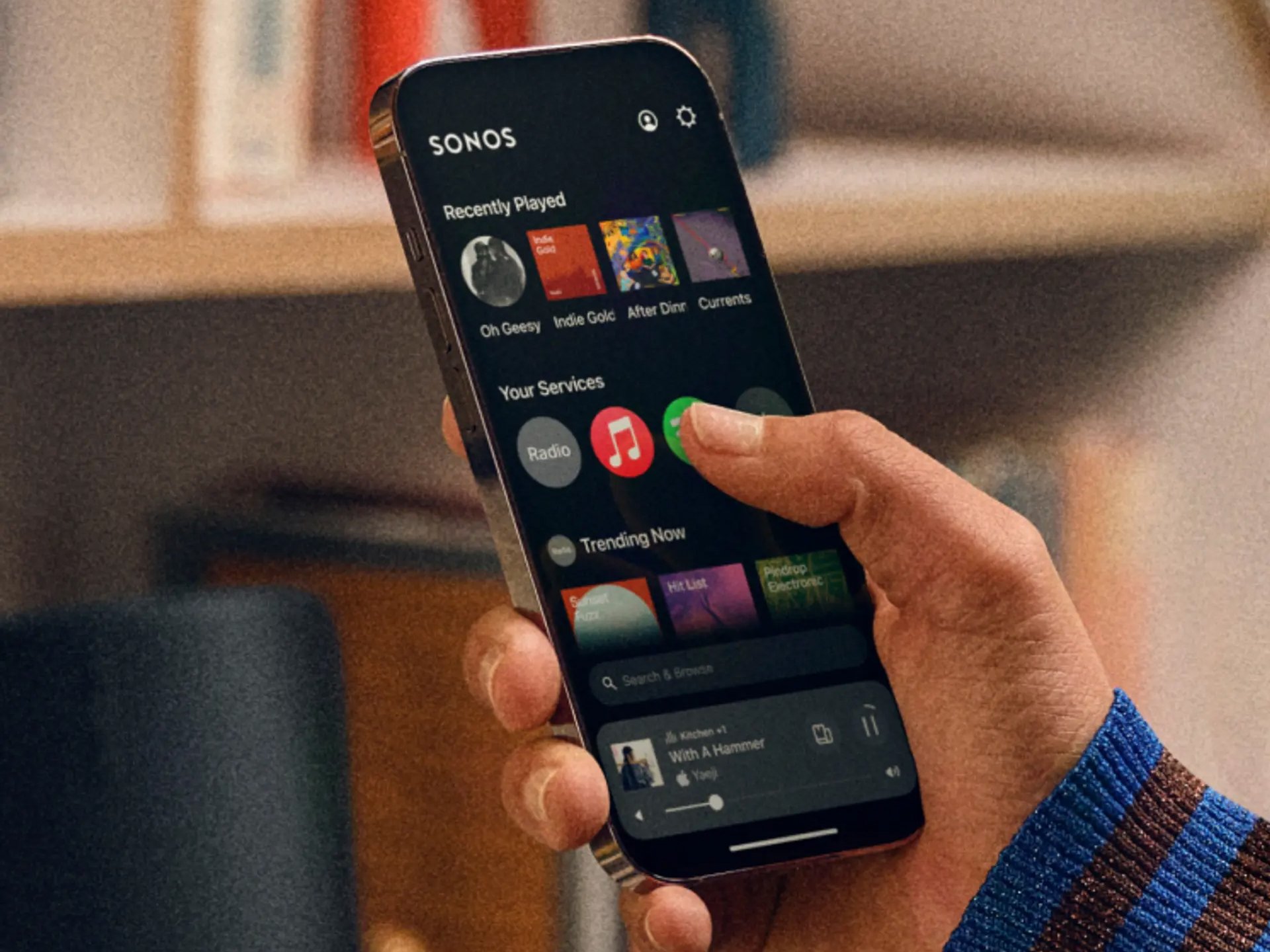 L'interface de l'application Sonos. © Sonos
