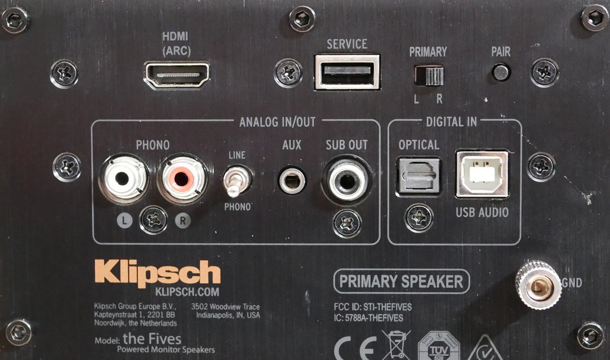 Klipsch The Fives connexions