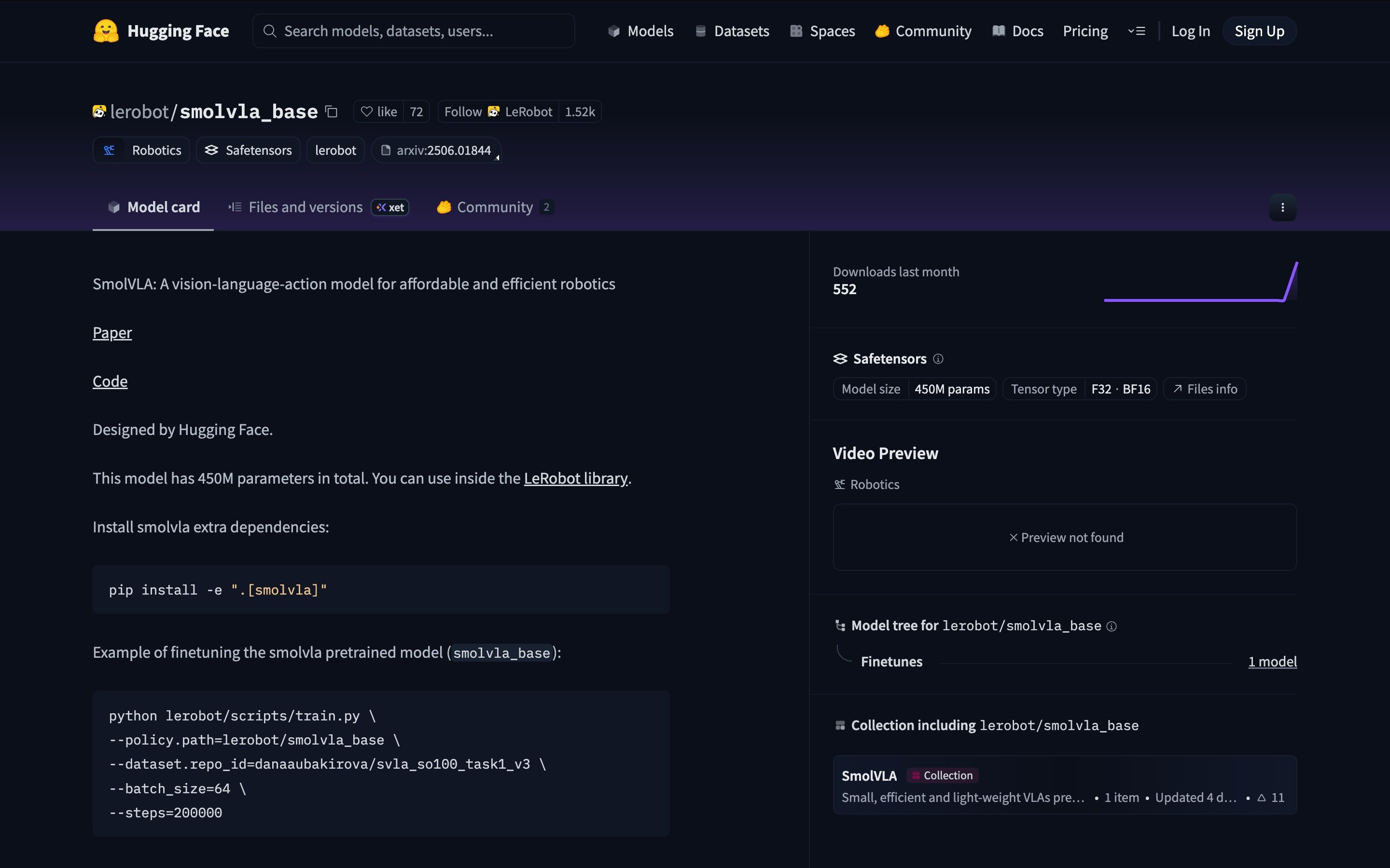 Hugging Face vient de présenter le modèle SmolVLA. ©Hugging Face
